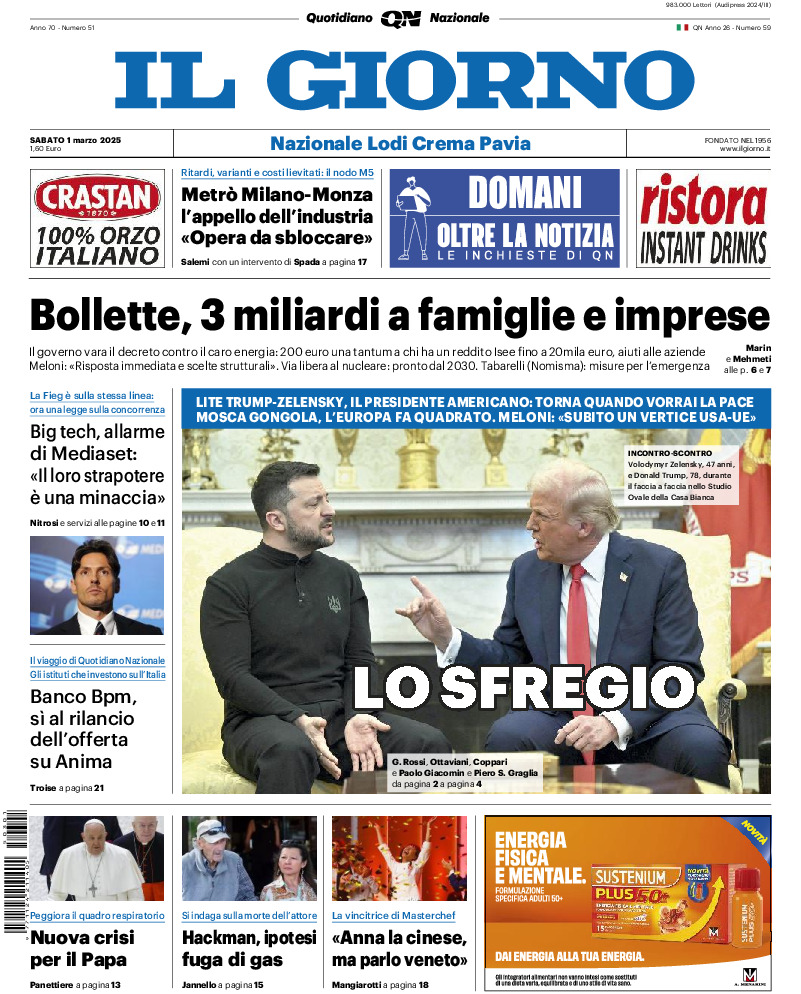 Prima-pagina-il giorno-edizione-di-oggi-20250301